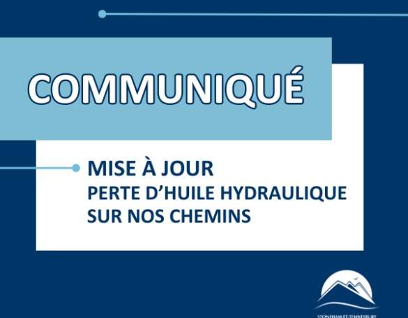 Mise à jour : perte d’huile hydraulique sur nos chemins