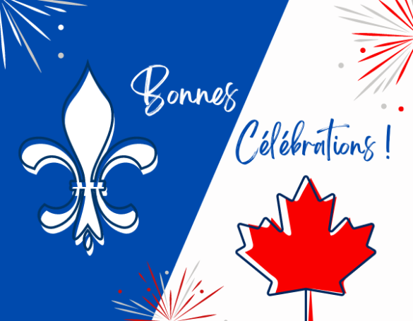 Horaires spéciaux : congés de la Fête nationale et de la Fête du Canada