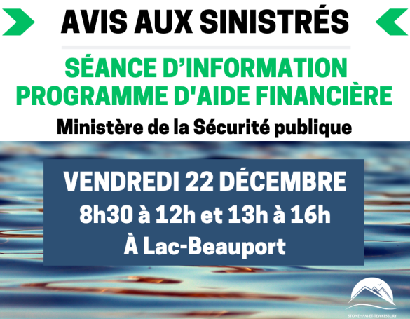 Inondations du 18 décembre - Séance d'information