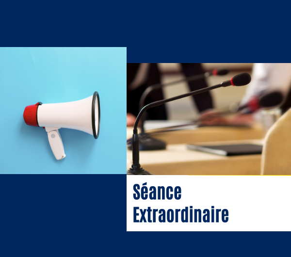 Séances extraordinaires du conseil - 26 janvier 2026