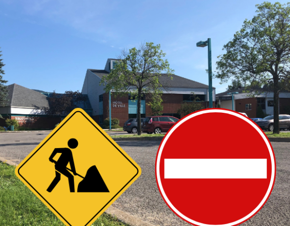 Accès au complexe municipal modifiés pendant les travaux